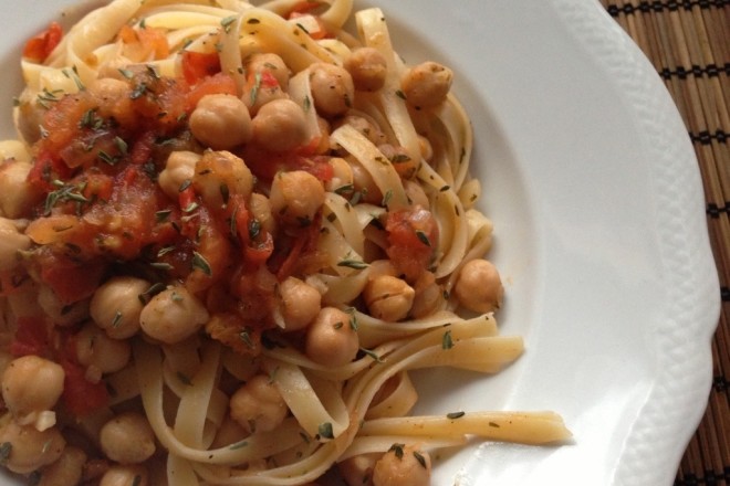 Pastamaniac: Gastbeitrag von Tofutante.de Tagliatelle mit Kichererbsen.