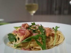 Pastamaniac: Spaghetti mit Pfifferlings-Carbonara