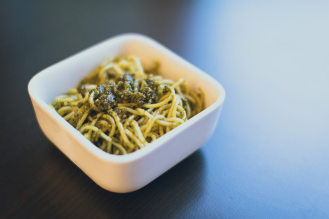 Pastamaniac: Spaghetti mit Pistazien-Pesto