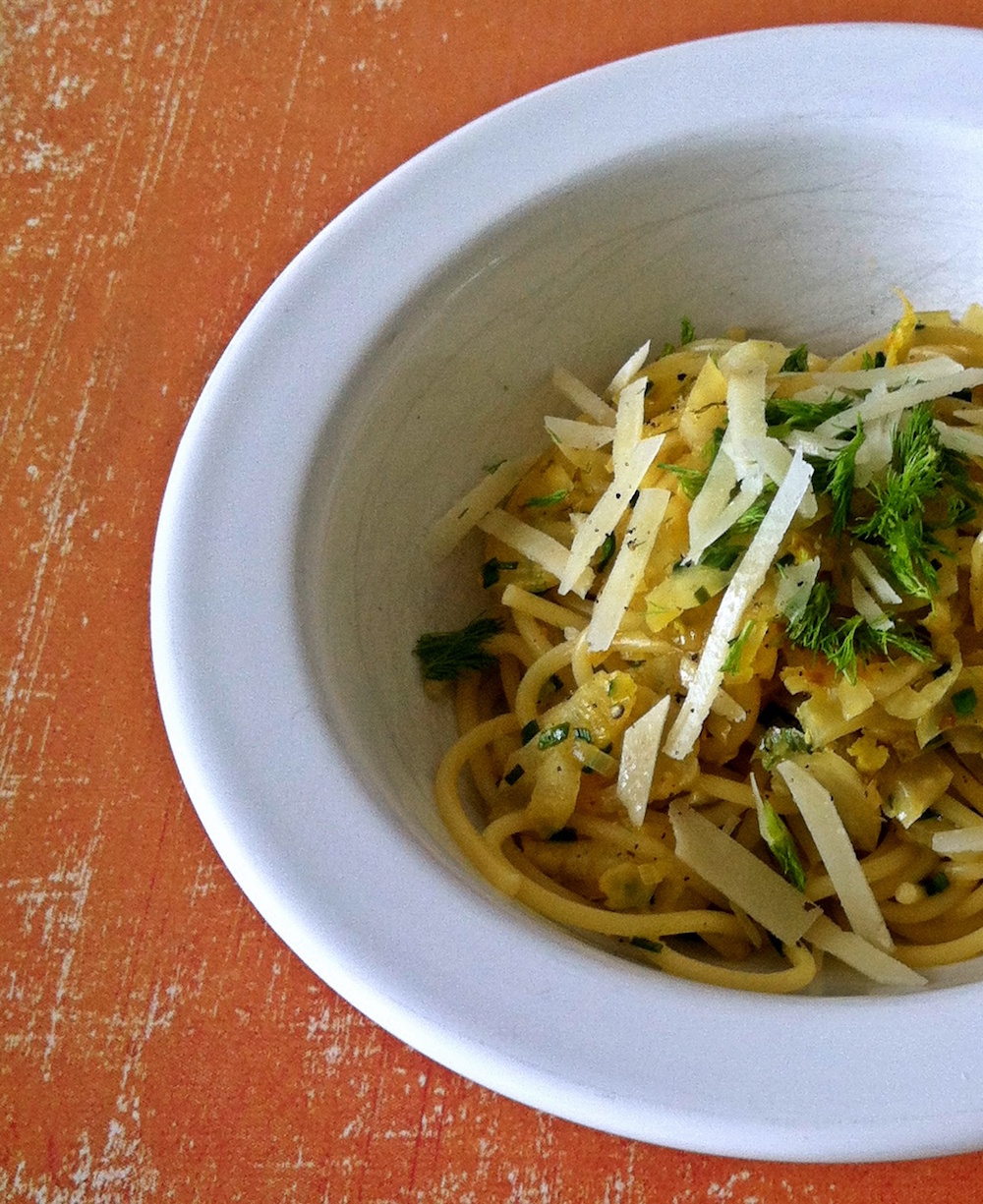Pastamaniac: Spaghetti mit Fenchel in Orangensauce