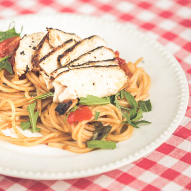 Pastamaniac: Spaghetti mit Balsamico-Hühnchen und Tomaten
