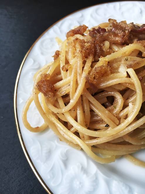 Spaghetti mit Lardo und Rosmarin